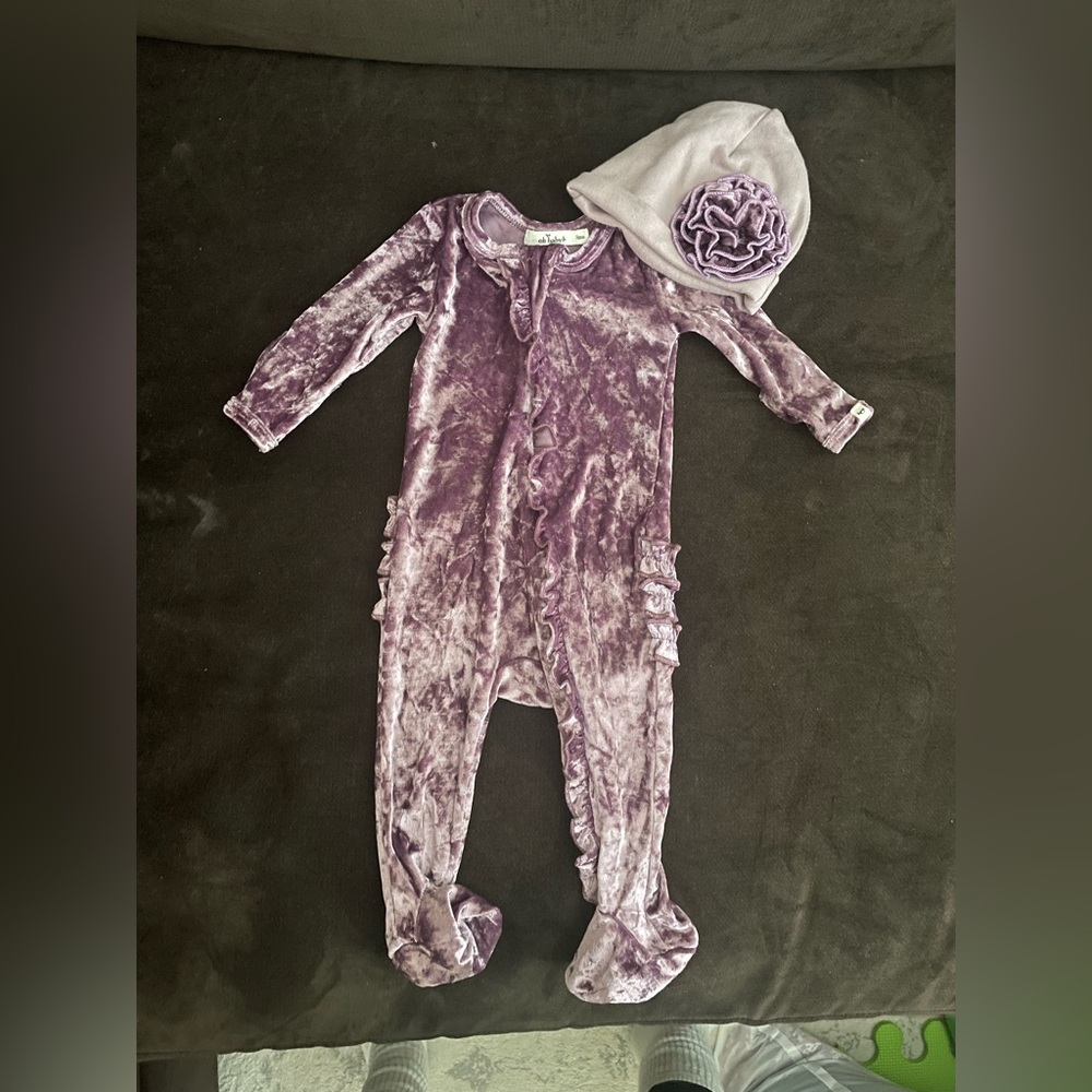 Boutique Velour Onesie